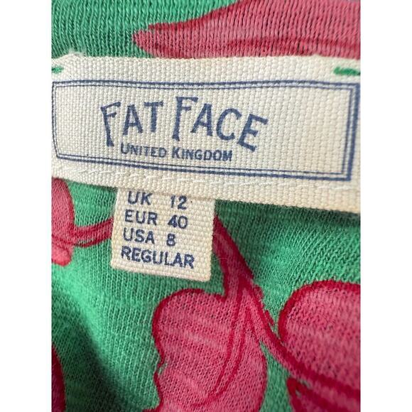 Fat Face Riley Bali green dress pink floral women’s 8 NWOT - Picture 6 of 10
